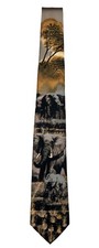 Mens Endangered Species Necktie Baby Elephant Novelty Tie  - NWT