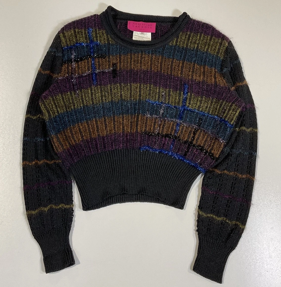 BAZAR CHRISTIAN LACROIX 長袖ボーダーニット Women's Christian Lacroix Sweaters for sale - eBay