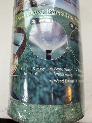 Grotrax Quick Fix Year Round Green Mixture Grass Roll Seed Mat 1x50 feet USA NEW - Picture 4 of 7