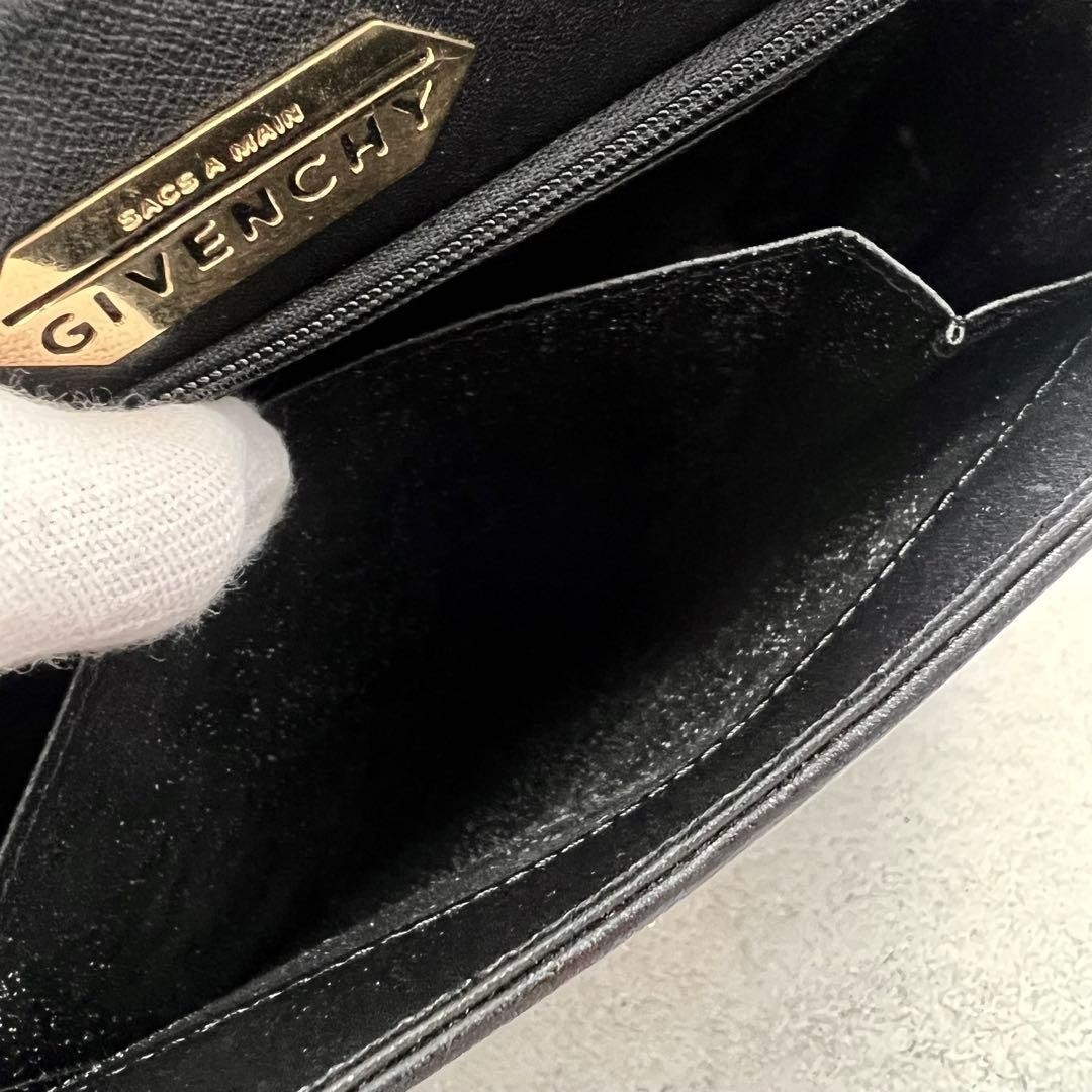 Givenchy Leather 2-Way Shoulder Bag Black Women's Authentic Pre-Owned Japan thumbnail 12