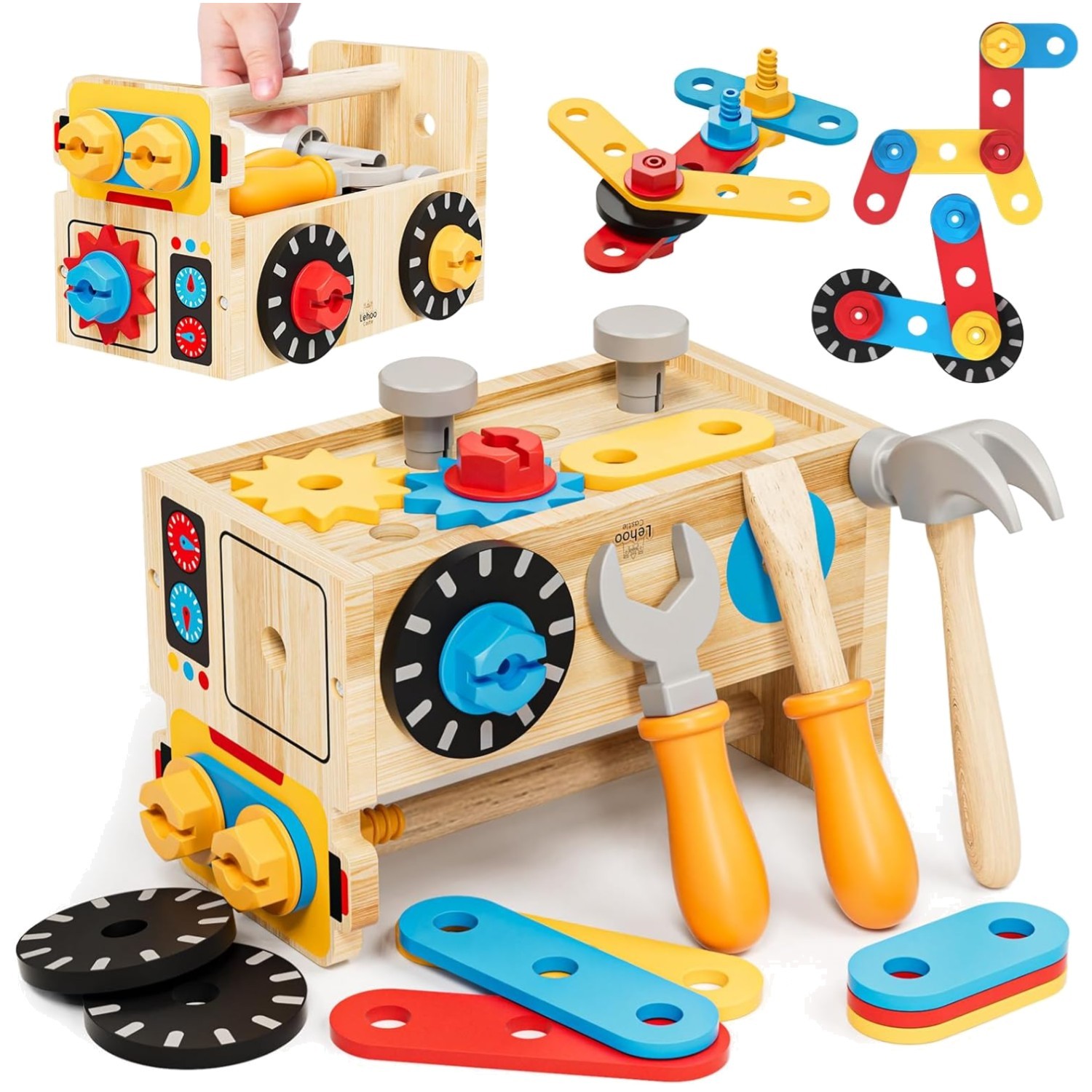 29-teiliges Holz Werkzeugset für Kinder ab 2 Jahren – Sicher & Kreativ Spielen