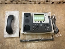 Cisco CP-7942G Unified IP VoIP Business Office Phone with Base and Handset