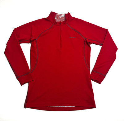 Columbia Omni-Heat Mens Large Red 1/4 Zip Pullover Thermal Performance