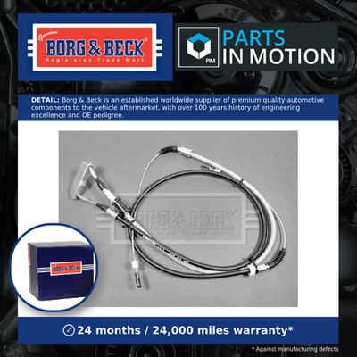 Handbrake Cable Rear Left or Right BKB1394 Borg & Beck Hand Brake Parking 522532
