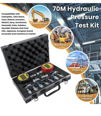 #ad Digital Hydraulic Pressure Test Kit for Caterpillar Case John Deere Bobcat C4 $299.99