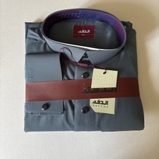 MEN Size 56L DAFFAH High Quality ALL SEASON Thobe CUFF SLEEVE SHIRT COLAR
