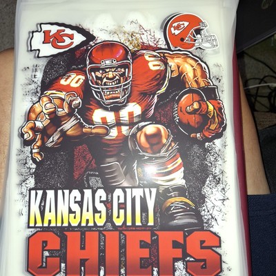 3 Pieces Kansas City Chiefs Heat Transfers  11'' x 9'' Free Shipping