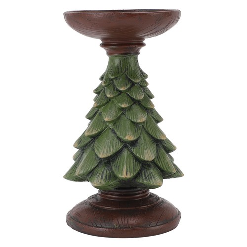 HG (S)Resin Candle Holder Vintage Home Decor Pillar Xmas Tree Candle Stand - Picture 7 of 23