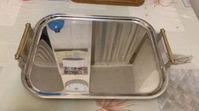 VASSOIO LAVAZZA SERIE ORO BALZANO- Made in Italy - VINTAGE Acciaio Rettangolare