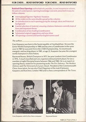 Batsford Chess Openings Hardcover Eric, Keene, Raymond, Kasparov,