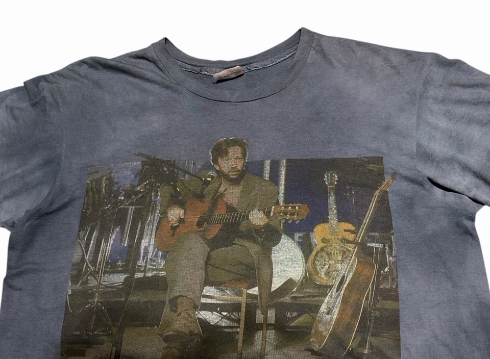 Camiseta de concierto vintage Eric Clapton desenchufada puntada única Winterland XL 90s Foto 2 de 4
