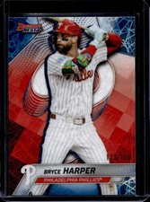 2025 Bowman's Best Bryce Harper Blue Lazer Refractor #/150 Phillies