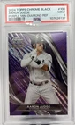 2024 Topps Chrome Black Aaron Judge  Purple Mini-Diamond Refractor /150 PSA 9