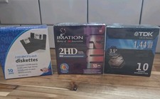 NEUF Lot de 30 disquettes disques 2HD 1,4MB haute densité 3,5" NOS