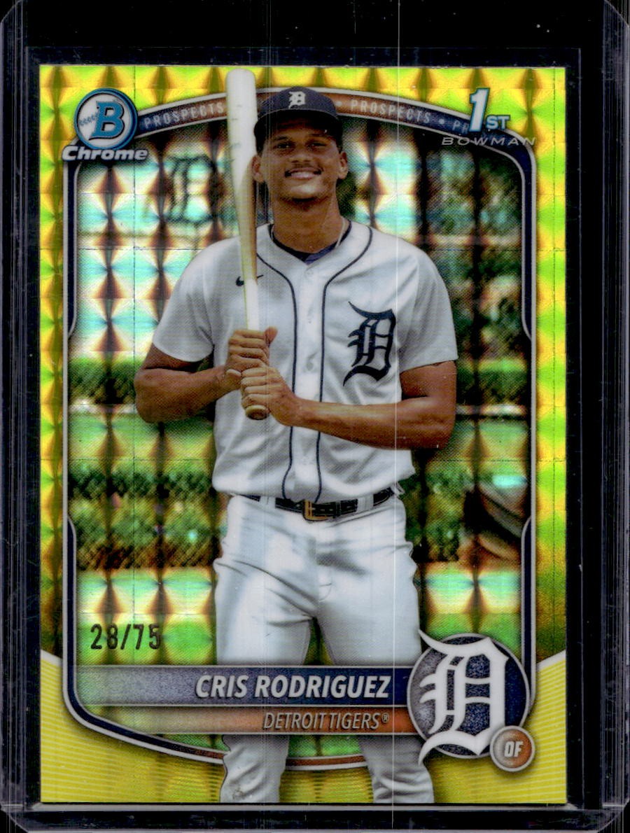 Cris Rodriguez 2025 Bowman Chrome #BCP-250 Yellow Geometric /75