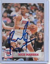 Basketball Card IP auto NBA RICK MAHORN New Jersey Nets 1993-94 Hoops
