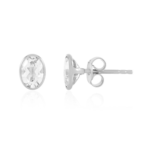 Cavill Ohrringe WeißEr Topas 1,8Ct Oval 925 Silber Platin Damen Schmuck-image