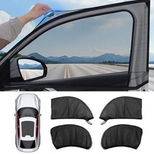 4-Pack Car Window Shades with Insect Screen, UV Blocking  Breathable Mesh,