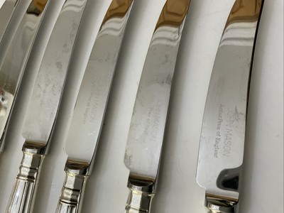 6 Arthur Price J Mason 22cm Stainless Steel Kings Royal Dinner
