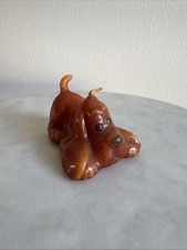 Vintage Dachshund Shaped Candle Weiner Dog 3” Long 1.5” Tall Never Burnt