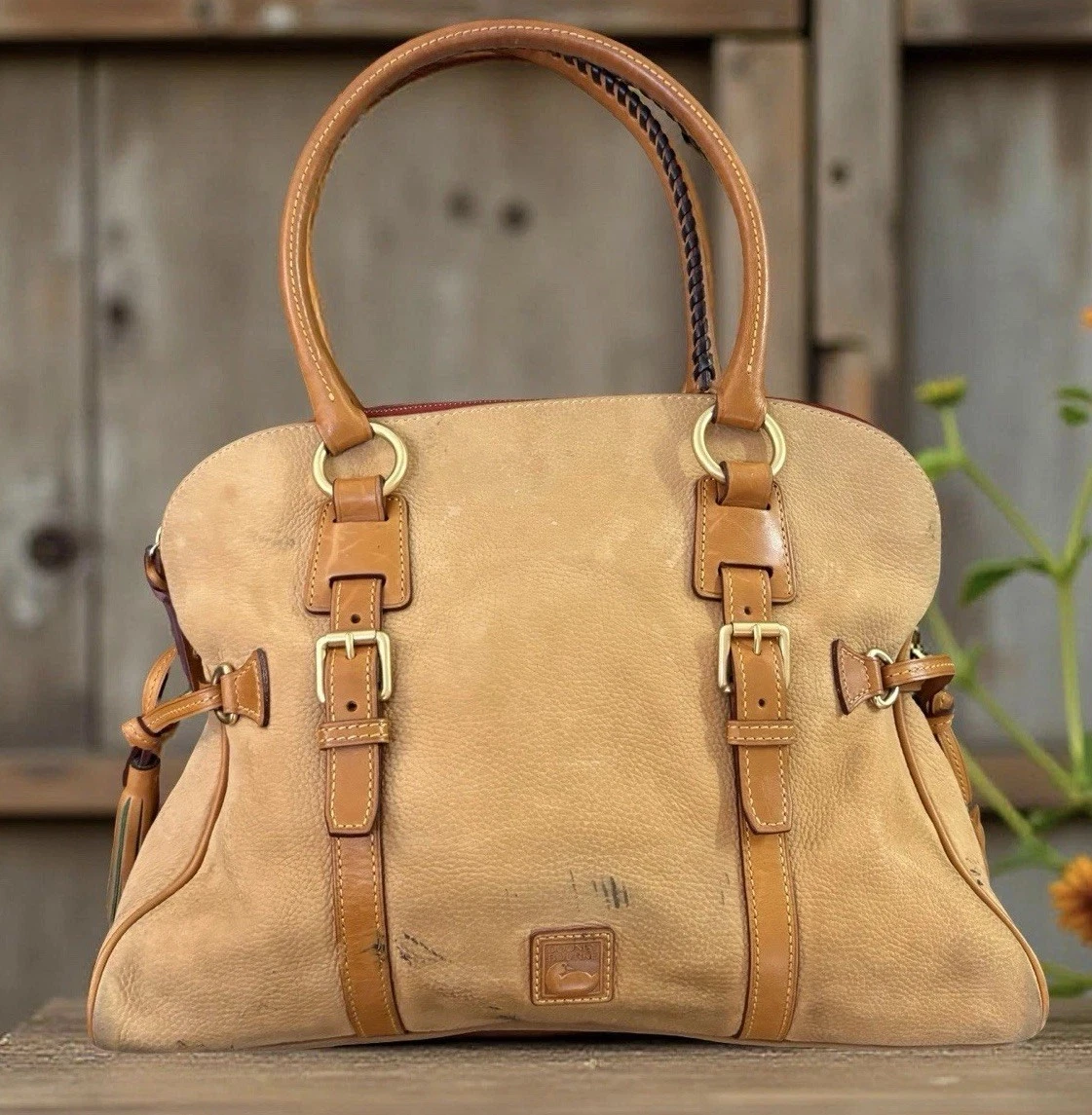 Upsolut - Cartera color marrón talla geschlossen: 9 x 12,5 offen: 27 x 12,5 cm