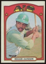 Reggie Jackson #435 1972 Topps Oakland Athletics Vintage Baseball Card MLB