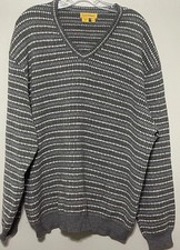 Vintage Tricots St Raphael Men 100  Merino Wool Multi-Color Knit Sweater XL