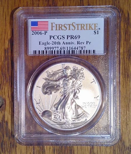 2006-P Silver American Eagle Reverse Proof PCGS PR69 20th Anniversary Set (787)