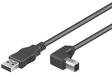 MicroConnect USBAB3ANGLED USB2.0 A-B 3m M-M