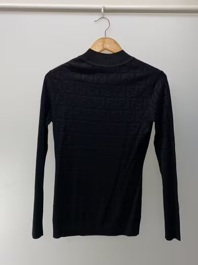 FENDI/Zucca Print High Neck Knit Sweater (Lightweight)/Size 42/Rayon/Black/All-O thumbnail 2