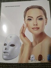 White Light Facial Beauty Mask for Skin Care, Firming, Acne  Collagen Therapy