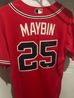Cameron Maybin Signed ATlanta Braves Military GAME WORN Jersey MLB Auth Auto