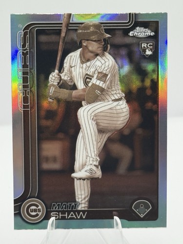2025 Topps Chrome Matt Shaw RC Sepia Refractor Chicago Cubs Rookie #219