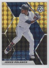 2021 Panini Mosaic Choice Black Gold Mosaic Prizm 7/8 Jorge Polanco #128 00em