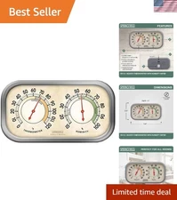 Precision Indoor Thermometer & Humidity Meter - Battery-Free Wall Mount Design