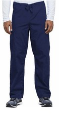 Cherokee Unisex Drawstring with Cargo Pocket Scrub Pants Style 4100 Navy NAVW XL