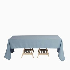DUSTY BLUE 60x126 RECTANGLE POLYESTER TABLECLOTH Wedding Catering Kitchen Dinner