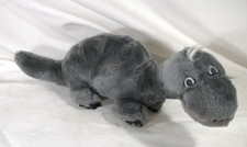Vintage Acme Dinosaur Plush 12" Grey stuffed animal 90's T64