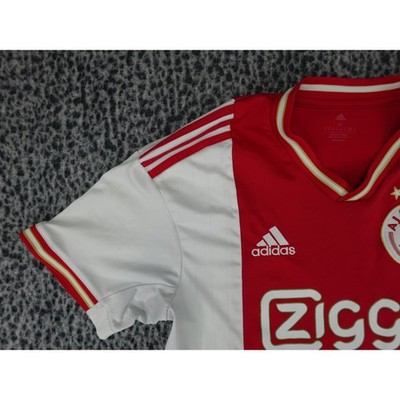  アディダス アヤックス ユニフォーム サイズL ziggo Adidas Ajax Amsterdam Home Jersey Mens Medium Red White Soccer