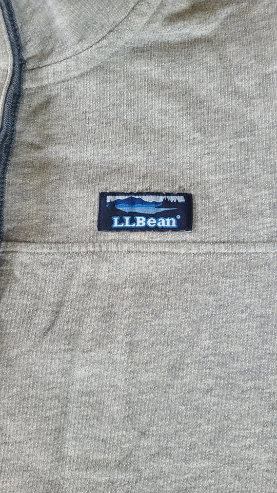 L.L. Bean 501541 Camisa Mujer Algodón Rugby Talla S/P Gris con Escote Cambray Foto 3 de 4