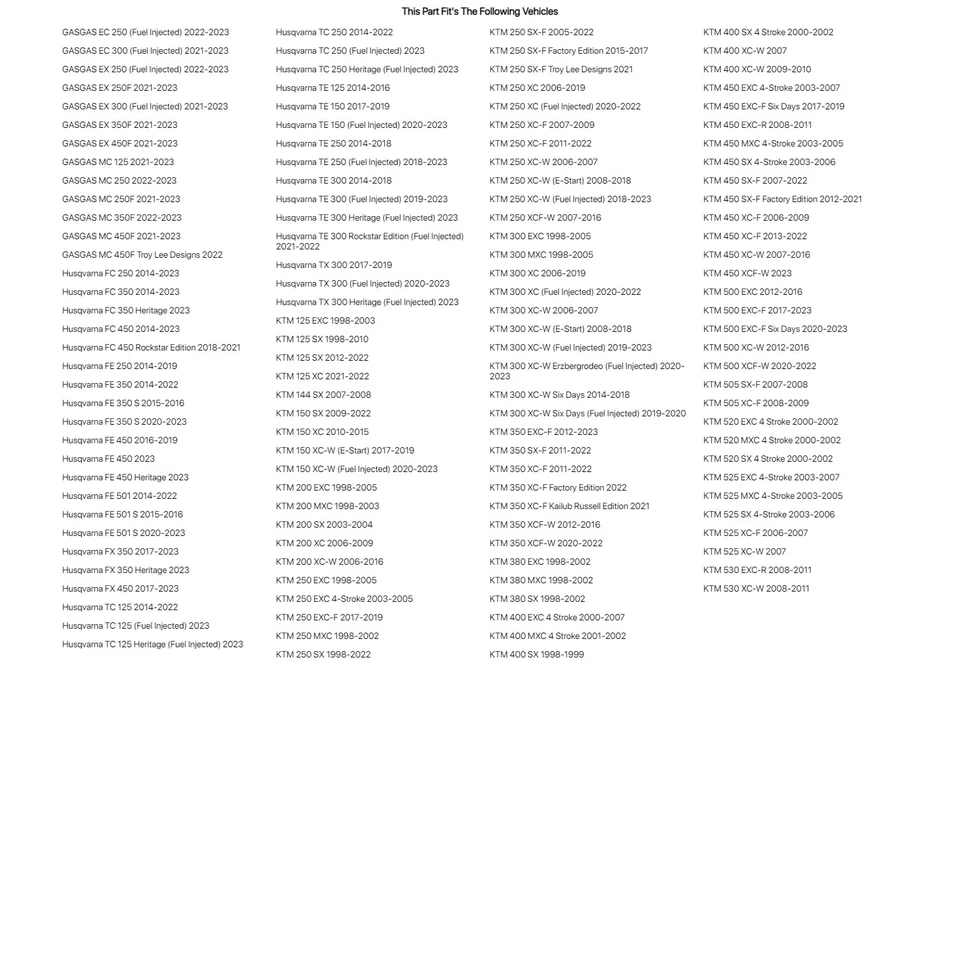 Tusk Motorcycle Spoke Kit - Rear 18" For KTM 380 EXC 1998-2002 - Image 3 of 4