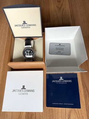 Swiss SS Triple Date Moonphase Automatic Watch Valjoux 7751 Day Month Boxes Mint