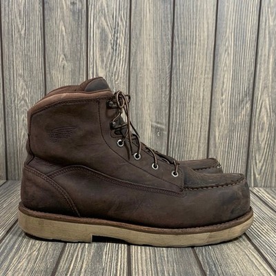 Red Wing Safety Toe Work Boots Brown Moc Toe Oiled Leather 6'' Men Sz 11.5 2449
