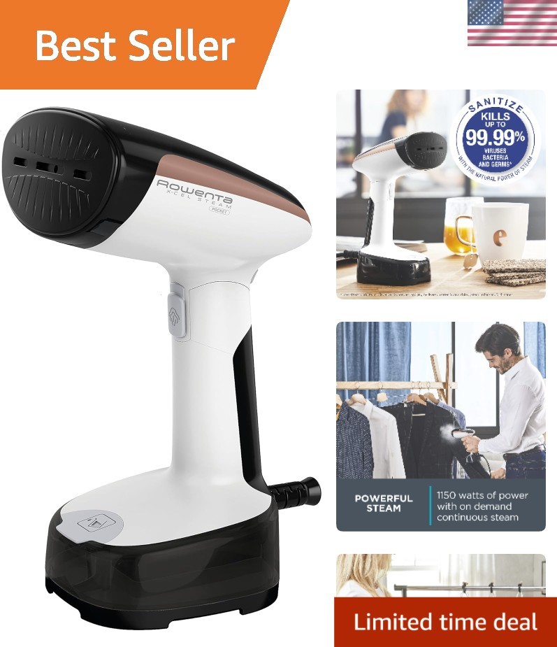 X-cel Steam Handheld Steamer - Portable 4oz, 15 Sec Heat-Up, Freshens Fabrics