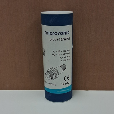 microsonic pico+15/WK/I Ultrasonic Sensor 10-30V DC Analog Output 4-20mA