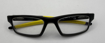 OAKLEY FRAMES ONLY EYEGLASSES CROSSLINK OX8037-1852 BLACK YELLOW 52-18-135