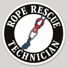 3 Inch NON-Reflective Rope Rescue Technician Round Vinyl Sticker