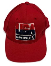 Vintage Reebok USA Basketball Adjustable Strapback Hat Cap Red Unisex