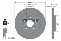 2X Bremsscheibe Hinten Textar 92174503 FÜR Mazda