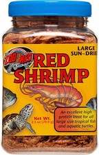 Zoo Med Sun Dried Large Red Shrimp High Protein Aquatic Treat 2.5 Ounce 4-Pack